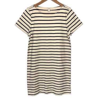 JCrew Factory Striped Zipper T-Shirt Dress - image 1