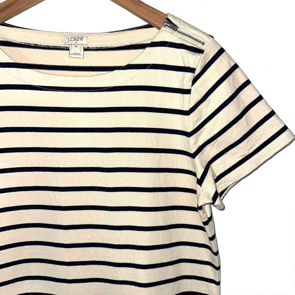 JCrew Factory Striped Zipper T-Shirt Dress - image 2