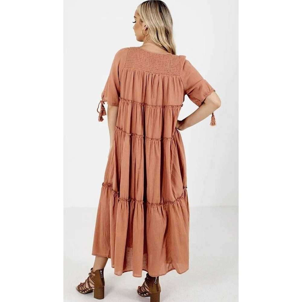 Listicle Dress Women's Size L Dusty Orange Cotton… - image 2