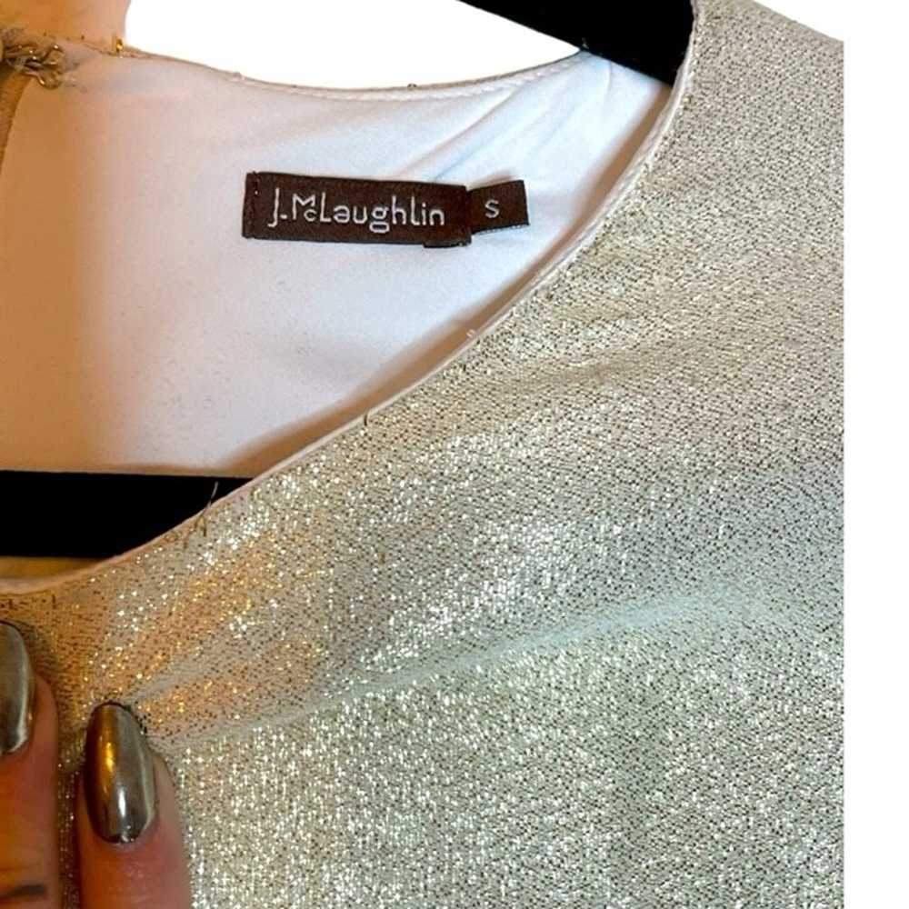 J. McLaughlin Gold Shimmer Size Small Metallic Sh… - image 5