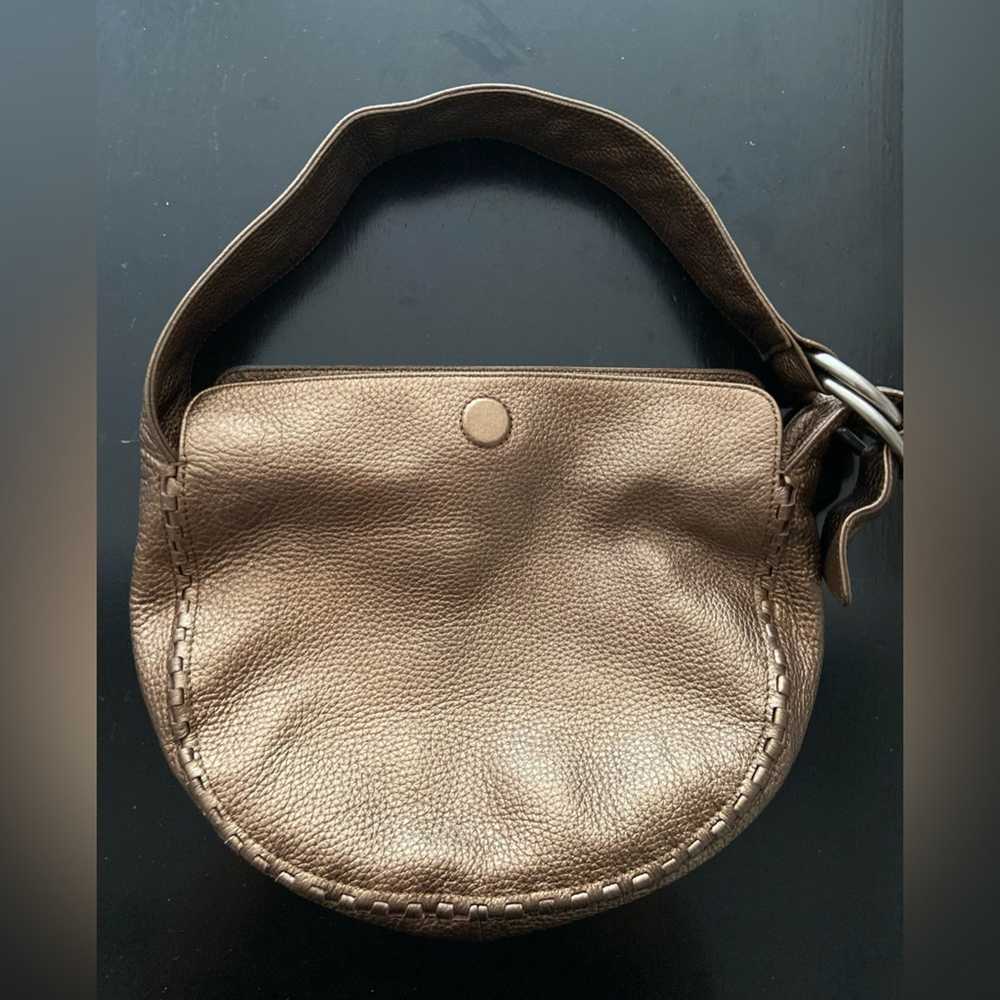 SABRINA SCALA Leather Bronze Metallic Bag - image 3