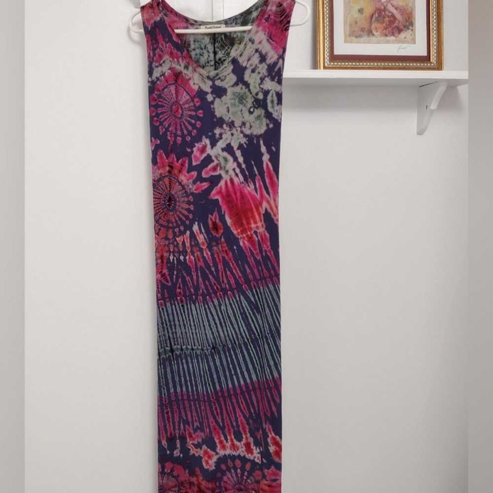 New Handmade Batik Design Rayon Long Tye Dye Sund… - image 1