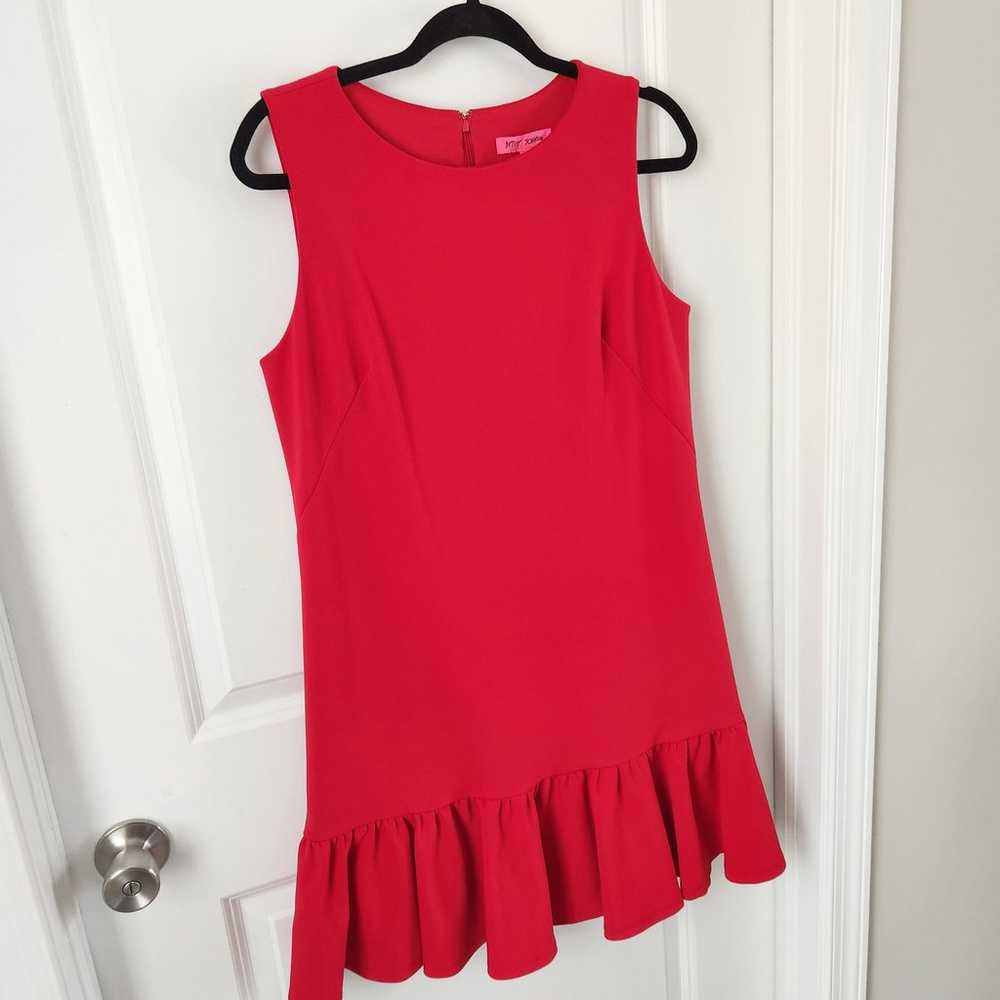 Betsey Johnson Women's Red Sleeveless Dress Ruffl… - image 2