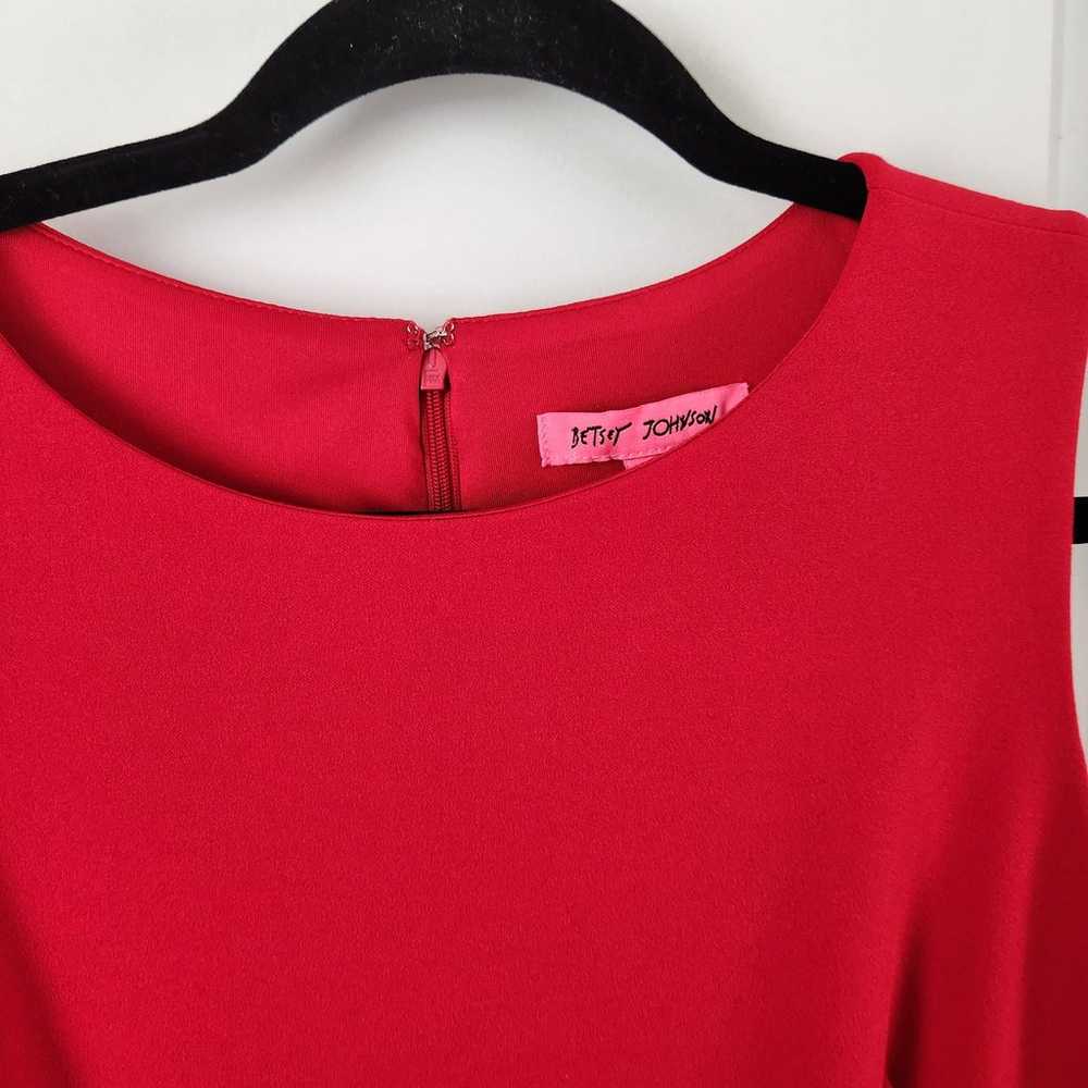 Betsey Johnson Women's Red Sleeveless Dress Ruffl… - image 4