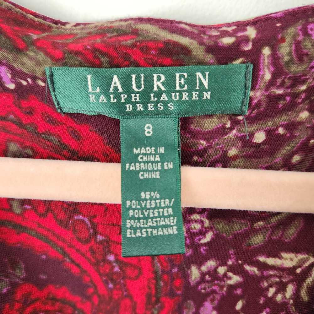 Lauren Ralph Lauren Dark Purple Red Paisley Print… - image 5