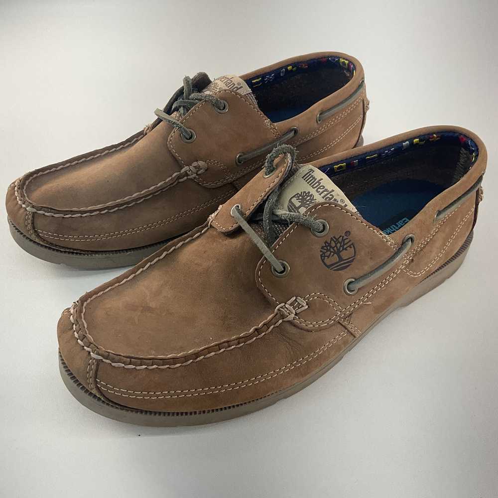Timberland Men's Boat Shoes Brown Leather Size 10… - image 2
