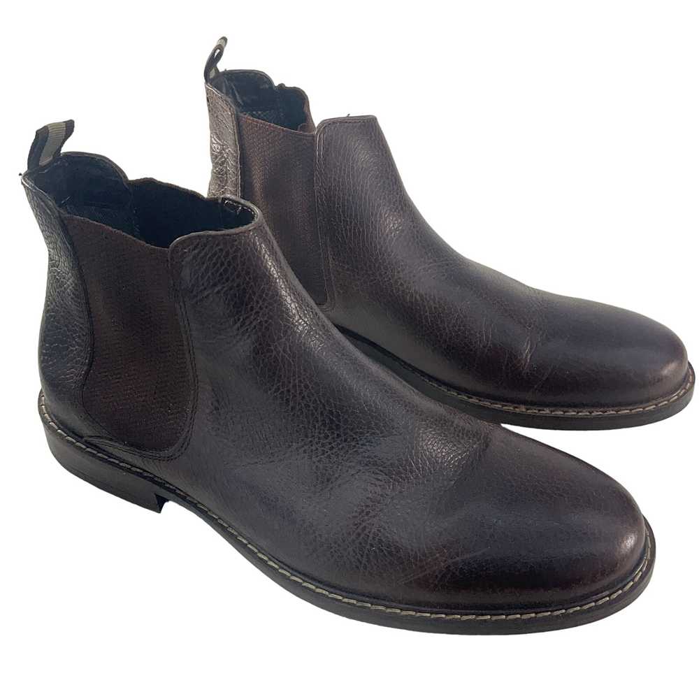 Men's Crown Vintage Chelsea Leather Boots Brown S… - image 1