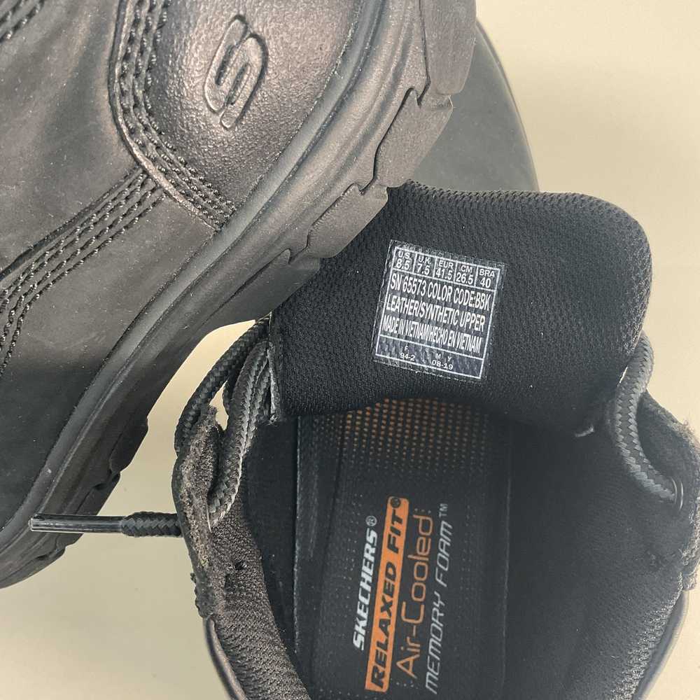 Skechers Men's Black Leather Combat Boots Size 8.… - image 5