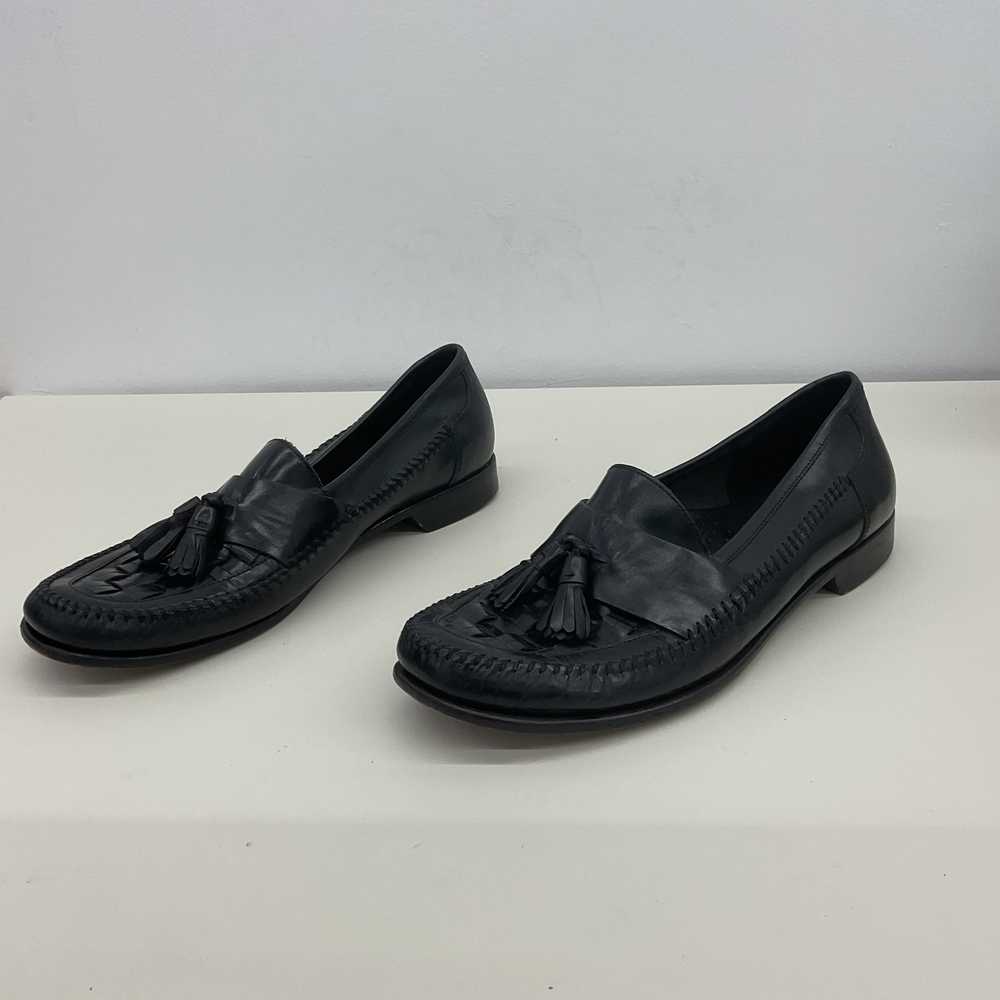Bass Men's Black Leather Loafers, Size 12, Preown… - image 2