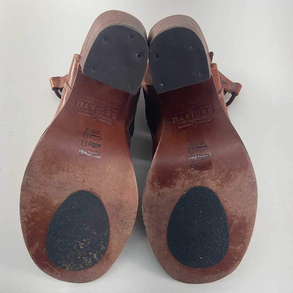 Bed Stu Brown Leather Gladiator Heels, Size 8, Pr… - image 4