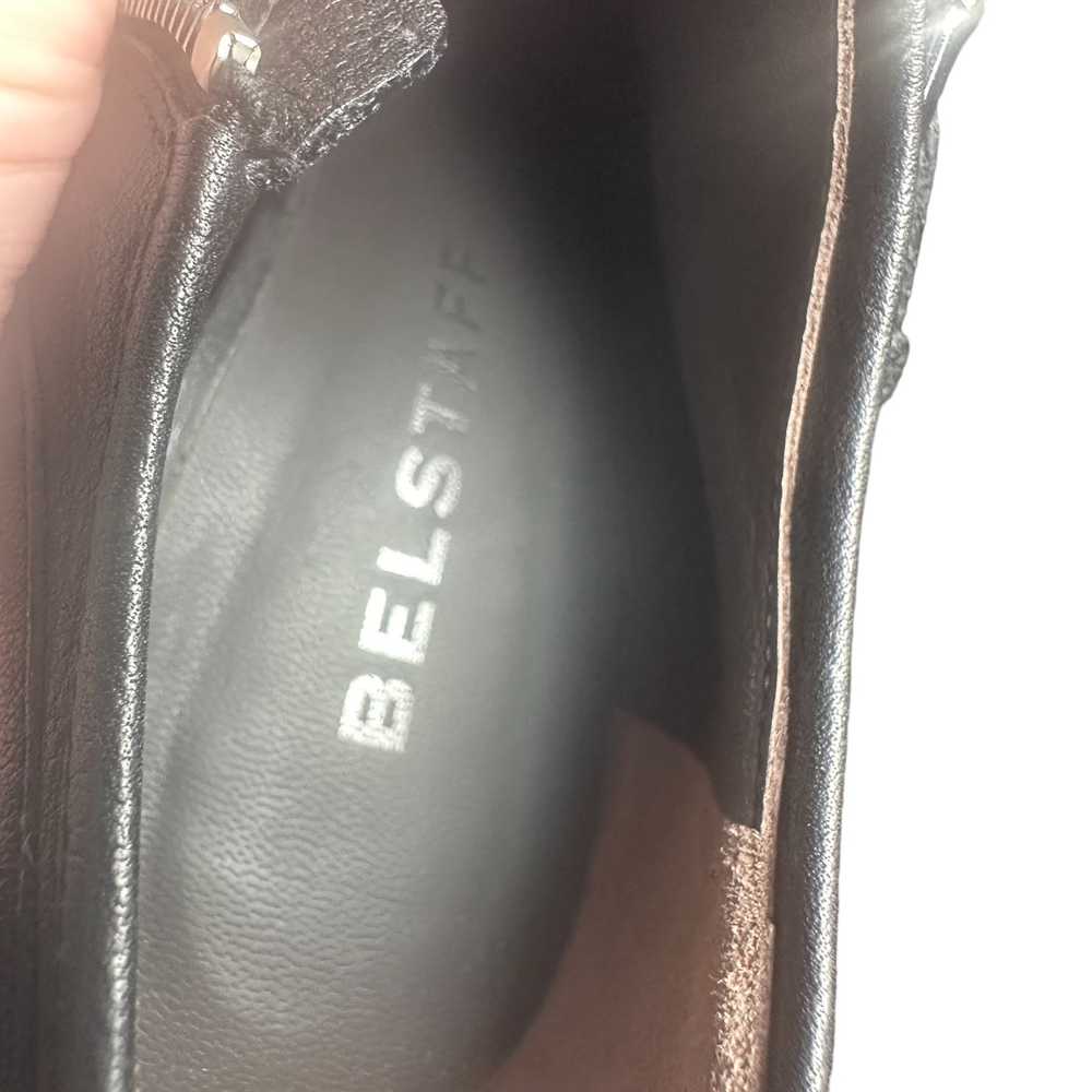 Belstaff Peep Toe Heels Black Leather 39 1/2 8 1/… - image 12