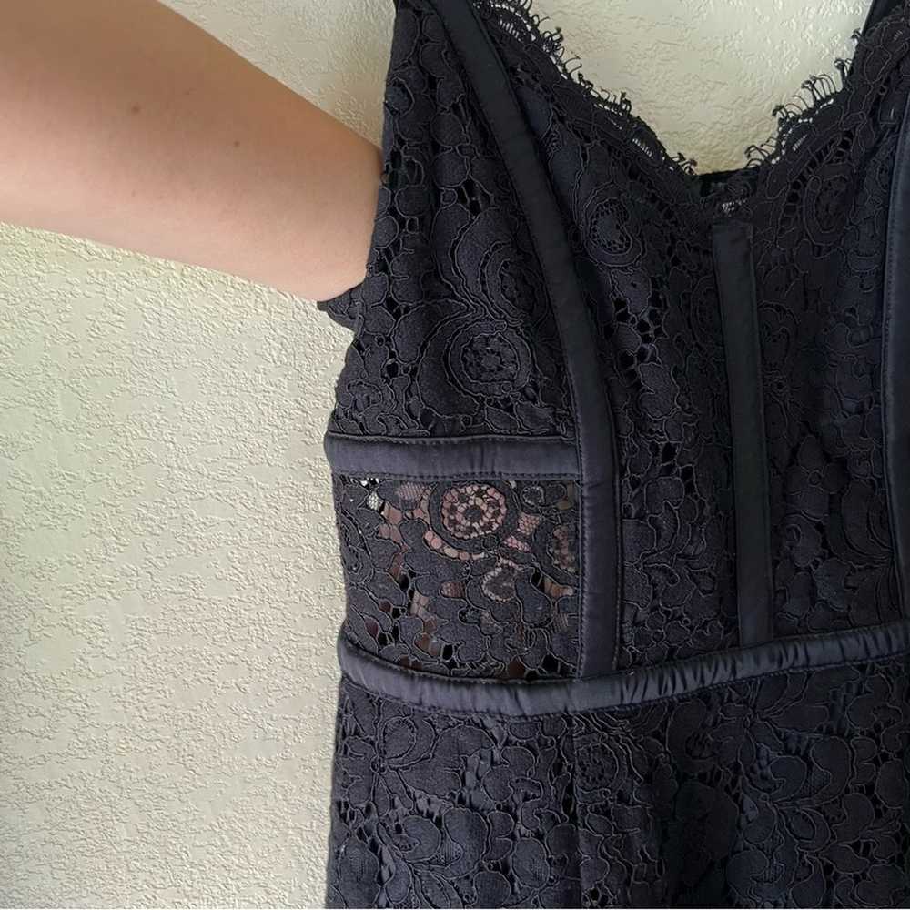 Express black piped lace sheath knee length dress… - image 5