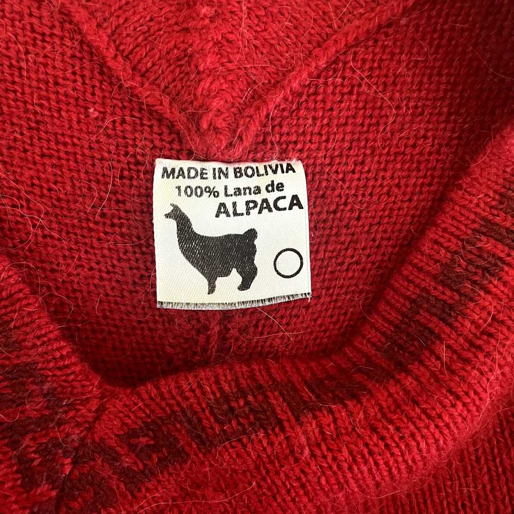 Bolivia Vintage Poncho Shawl 100% Alpaca Wool - image 12