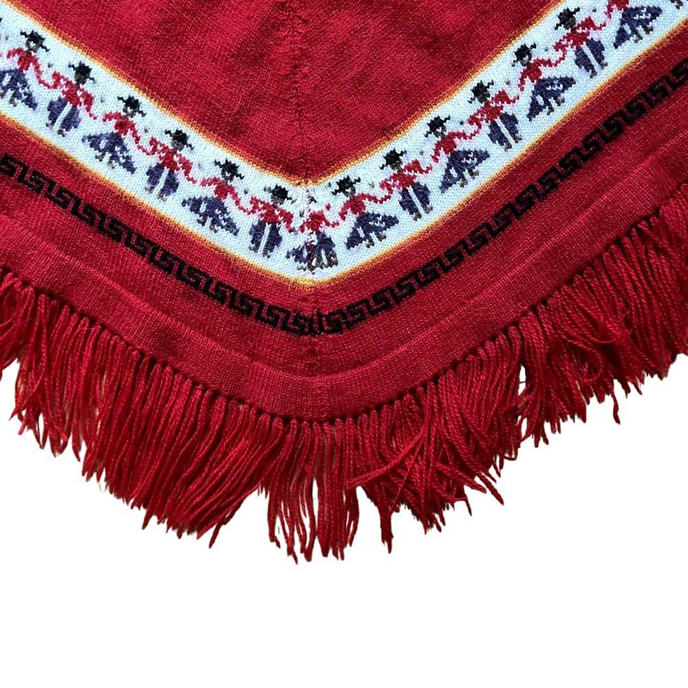 Bolivia Vintage Poncho Shawl 100% Alpaca Wool - image 4