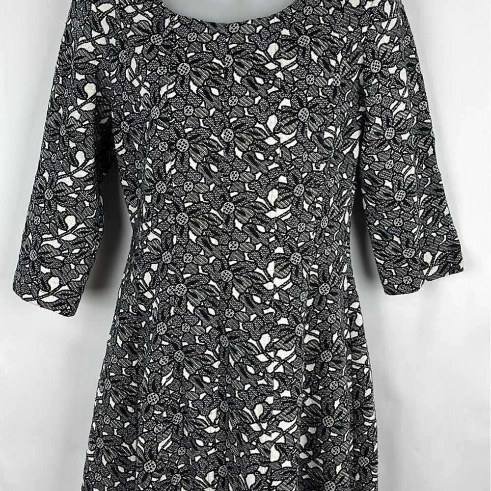 Taylor Dress Floral Black and White 3/4 Sleeve Si… - image 2