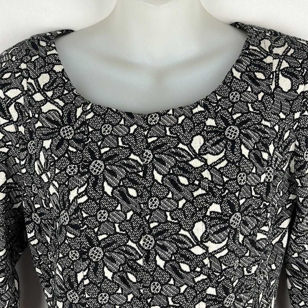 Taylor Dress Floral Black and White 3/4 Sleeve Si… - image 4
