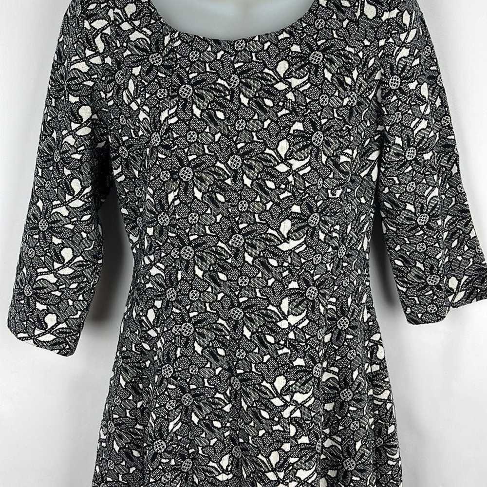 Taylor Dress Floral Black and White 3/4 Sleeve Si… - image 5