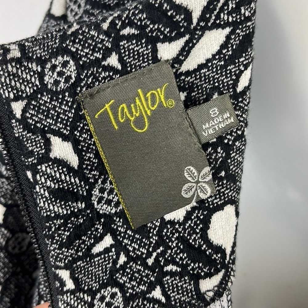 Taylor Dress Floral Black and White 3/4 Sleeve Si… - image 9