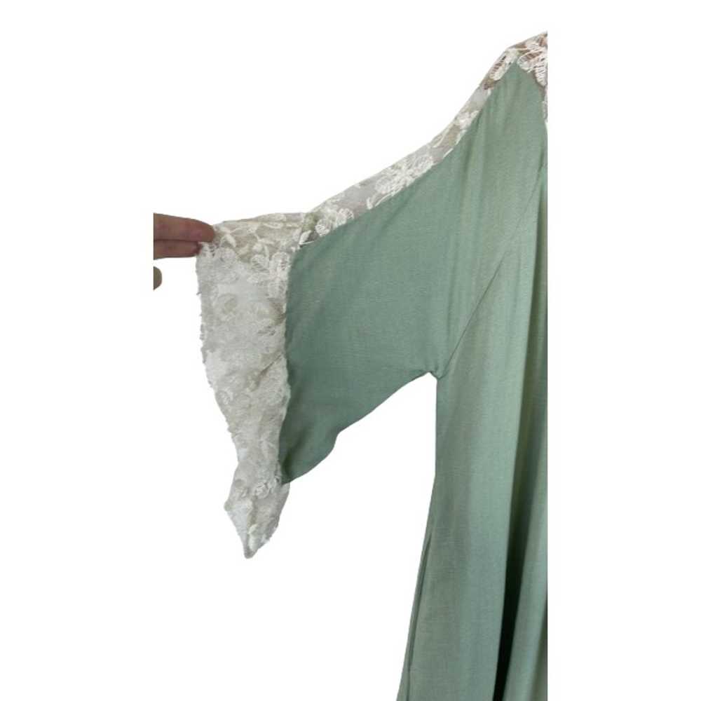 UMGEE Ruffle Lace Dress Mint Green Size M - image 3