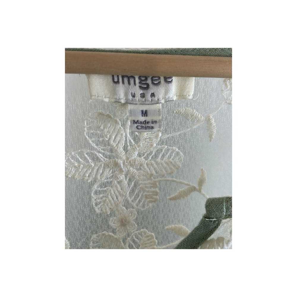 UMGEE Ruffle Lace Dress Mint Green Size M - image 8