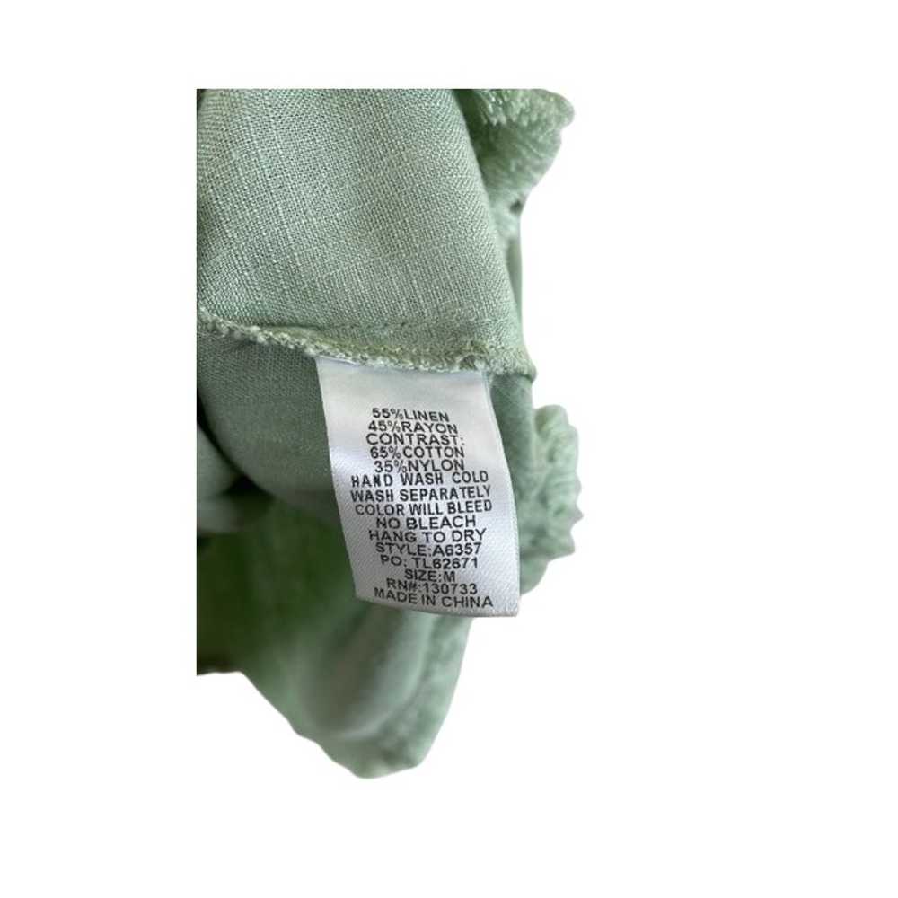 UMGEE Ruffle Lace Dress Mint Green Size M - image 9