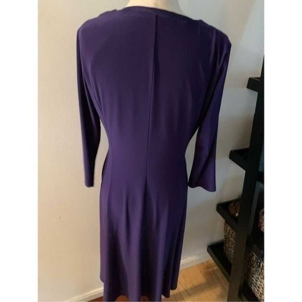 Evan picone purple dress stretchy size 8 - image 3