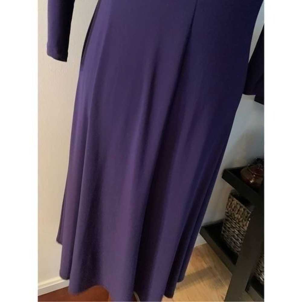 Evan picone purple dress stretchy size 8 - image 4