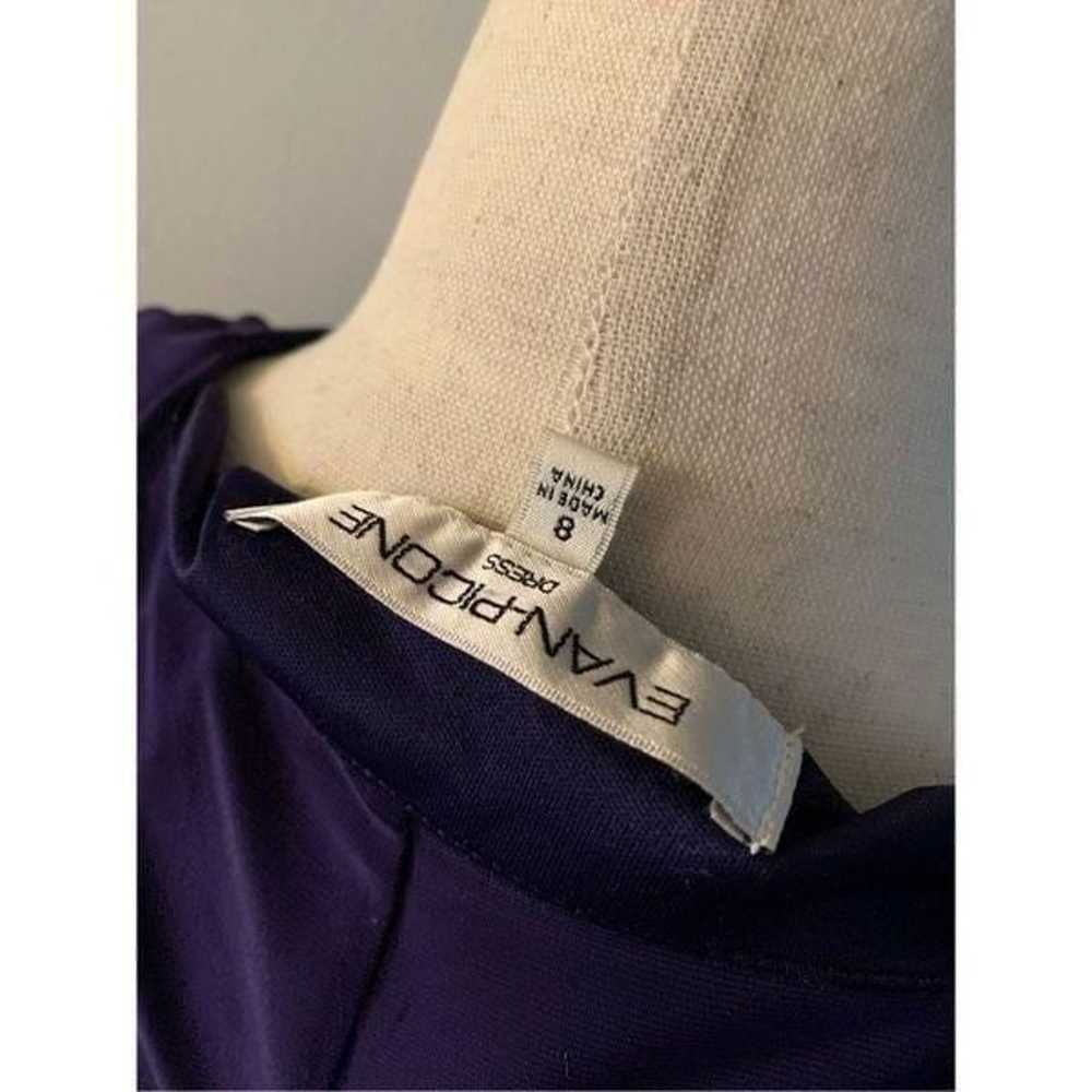 Evan picone purple dress stretchy size 8 - image 5