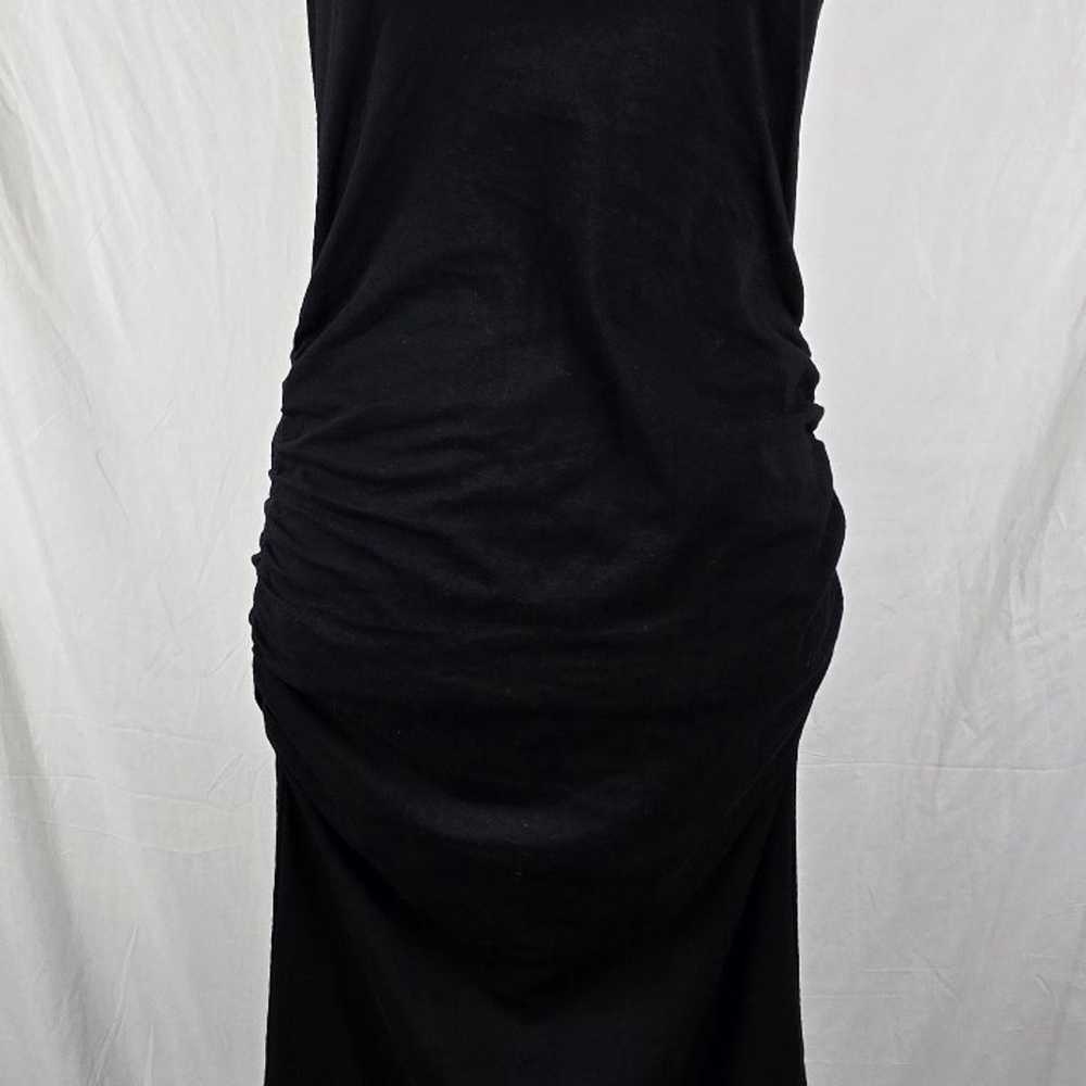 Michael Stars Racerback Midi Dress Ruched Black M… - image 2