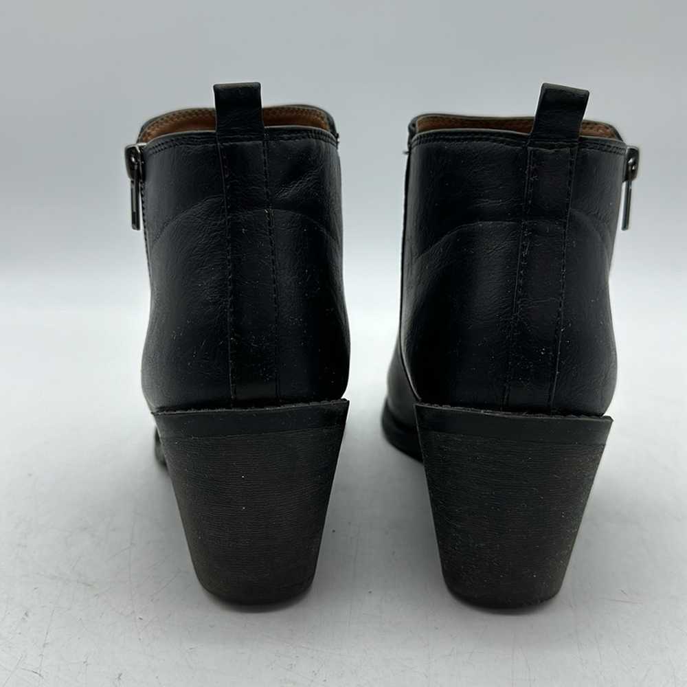 SODA Black Side Zipper Ankle Bootie Boots Heels S… - image 4
