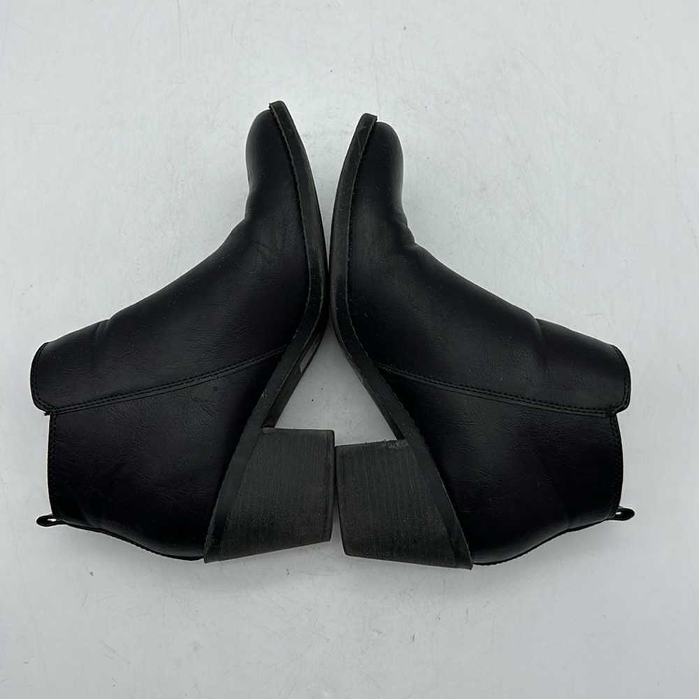 SODA Black Side Zipper Ankle Bootie Boots Heels S… - image 5