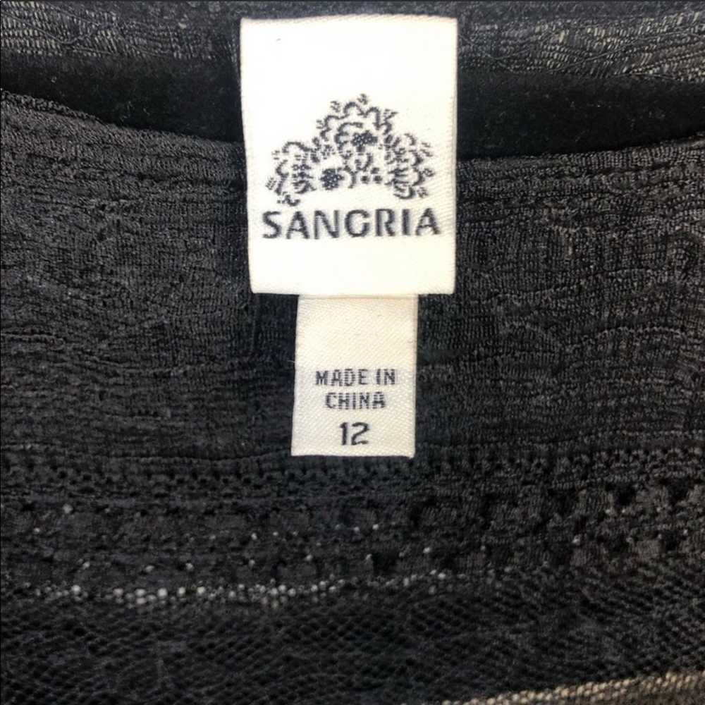 Sangria black lace midi dress size 12 - image 4