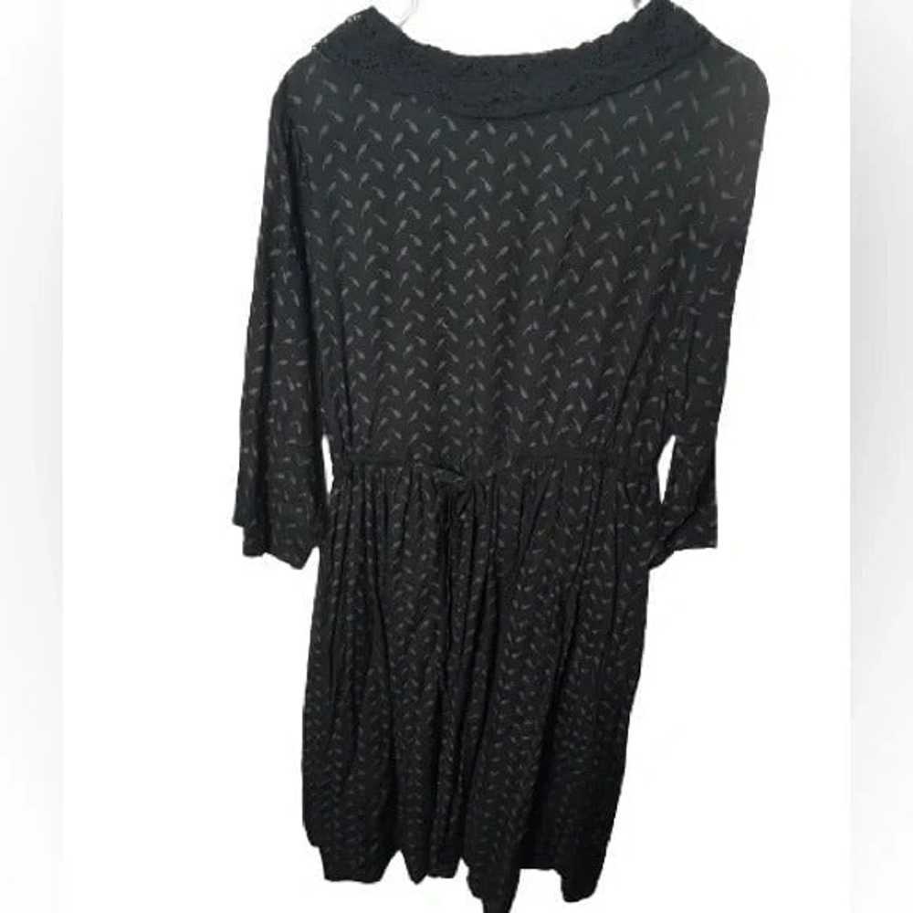 April Cornell button front dress crochet lace nec… - image 4