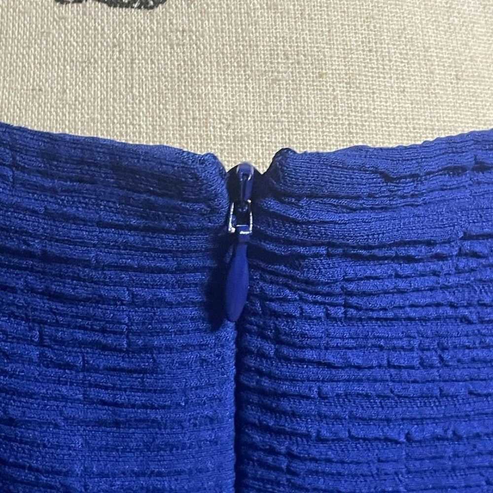 Nanette Lepore Women’s Blue Textured Knee Length … - image 10