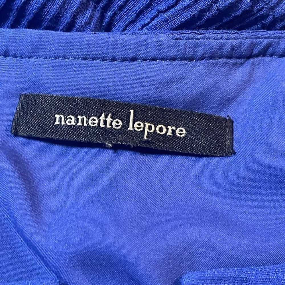 Nanette Lepore Women’s Blue Textured Knee Length … - image 9