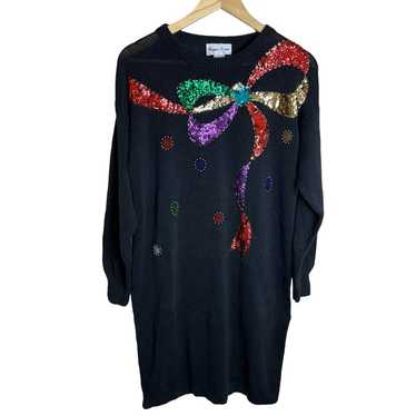 Vintage Bonnie Evans Sweater Dress Women’s Size L… - image 1