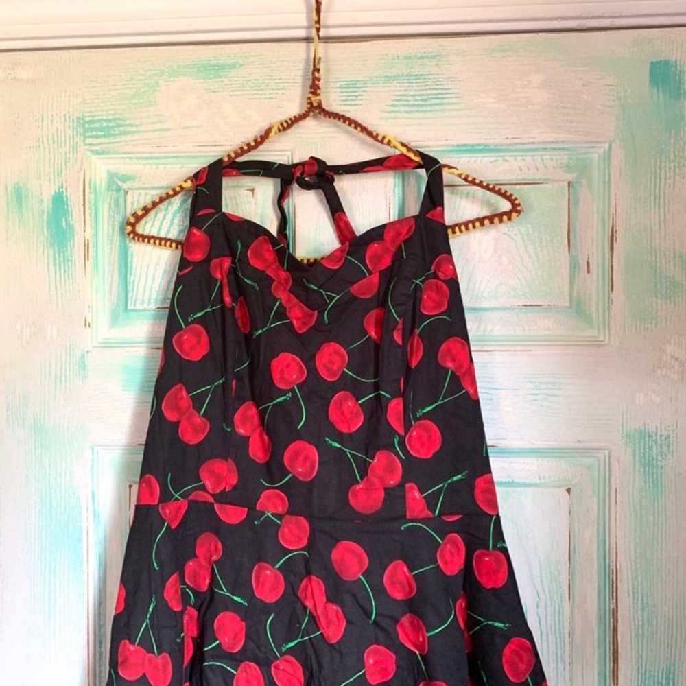 Topdress Black Retro Cherry Rockabilly Dress - image 6