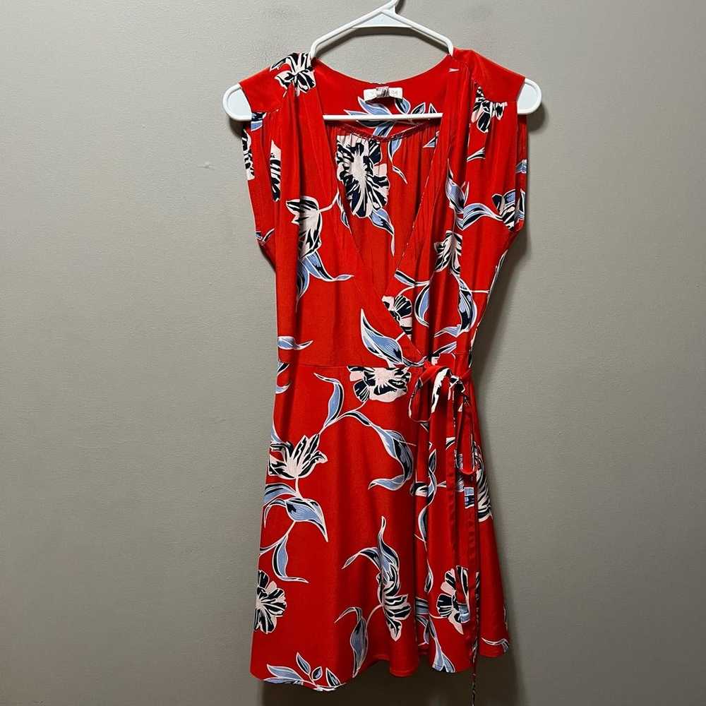 Yumi Kim Floral Lexey Silk Wrap Dress Red size XS - image 1