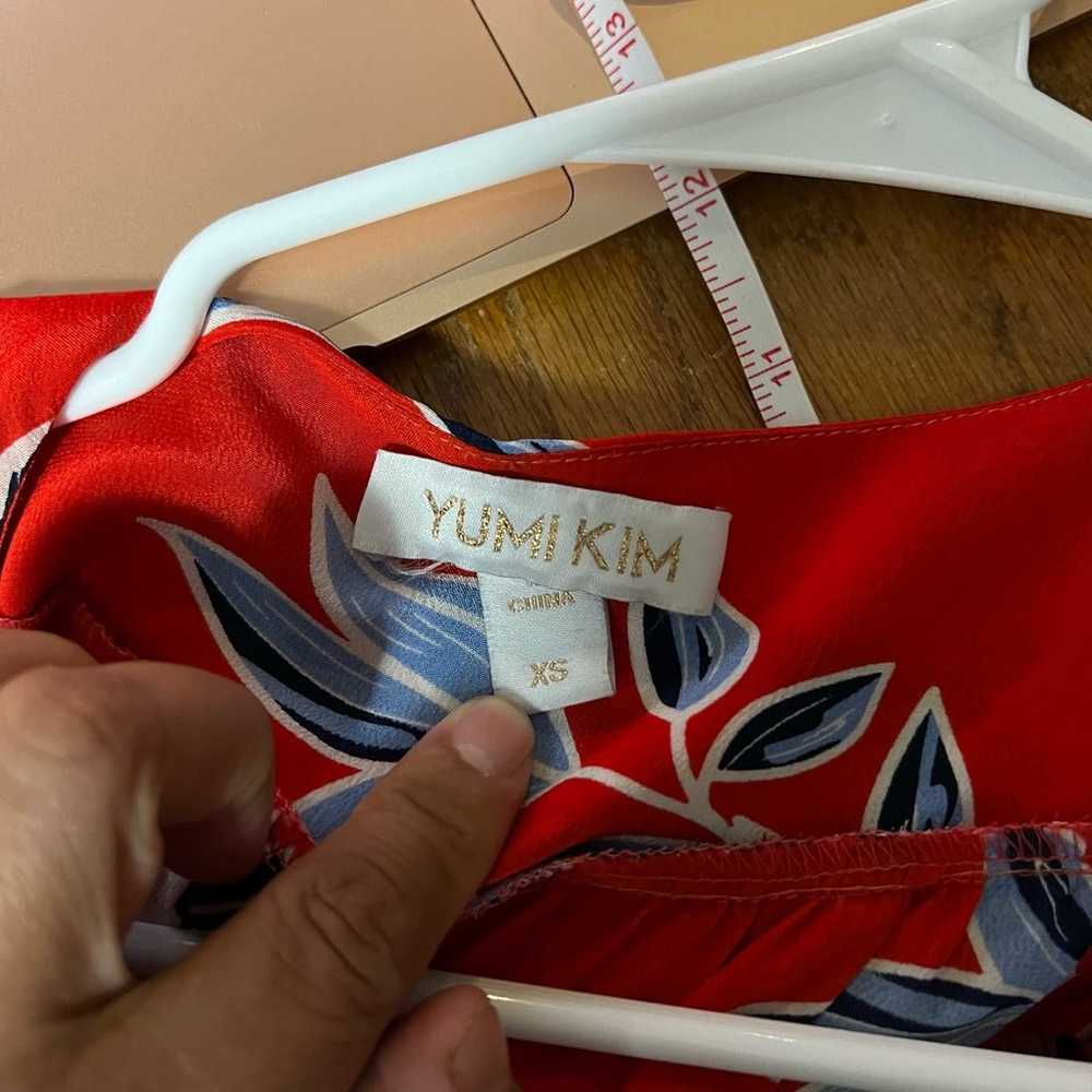 Yumi Kim Floral Lexey Silk Wrap Dress Red size XS - image 3