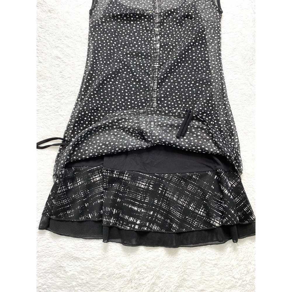 DOLCEZZA Black Polka Dot Layered Tunic Slip Dress… - image 5