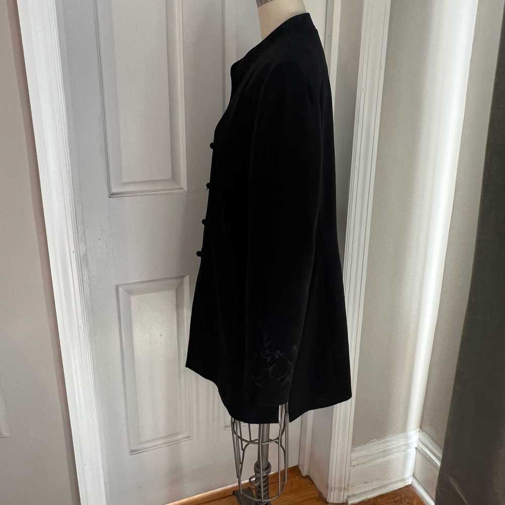 Vintage TRAVIS AYERS Black Formal Jacket with Flo… - image 5