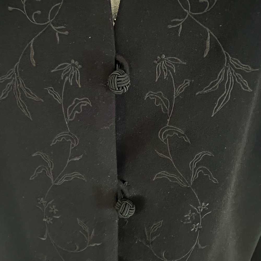 Vintage TRAVIS AYERS Black Formal Jacket with Flo… - image 7