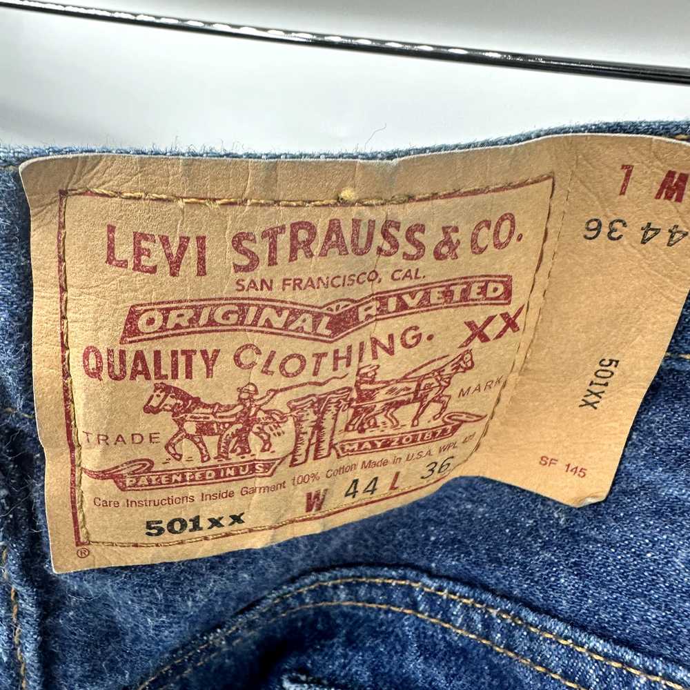 Vintage Levi's Jeans 501xx Button Fly 90's USA Bl… - image 8