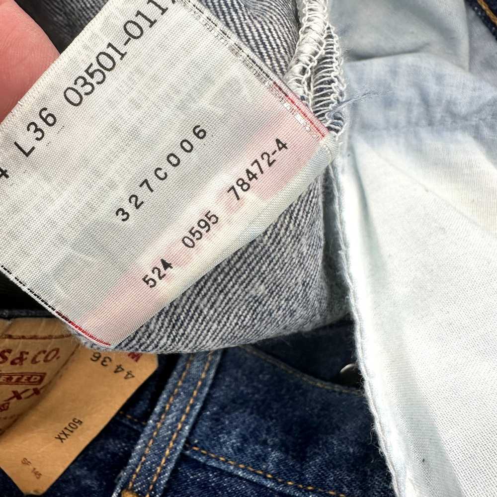 Vintage Levi's Jeans 501xx Button Fly 90's USA Bl… - image 9