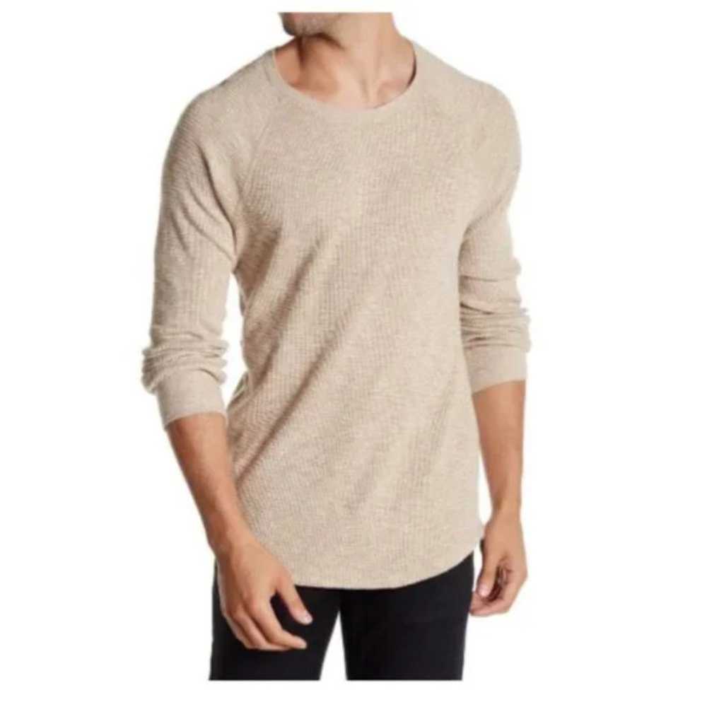 Lucky Brand Lived in Thermal crew neck tan brown … - image 3