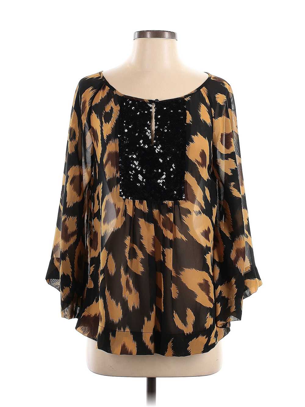 Andrew Charles Women Brown Long Sleeve Blouse S - image 1
