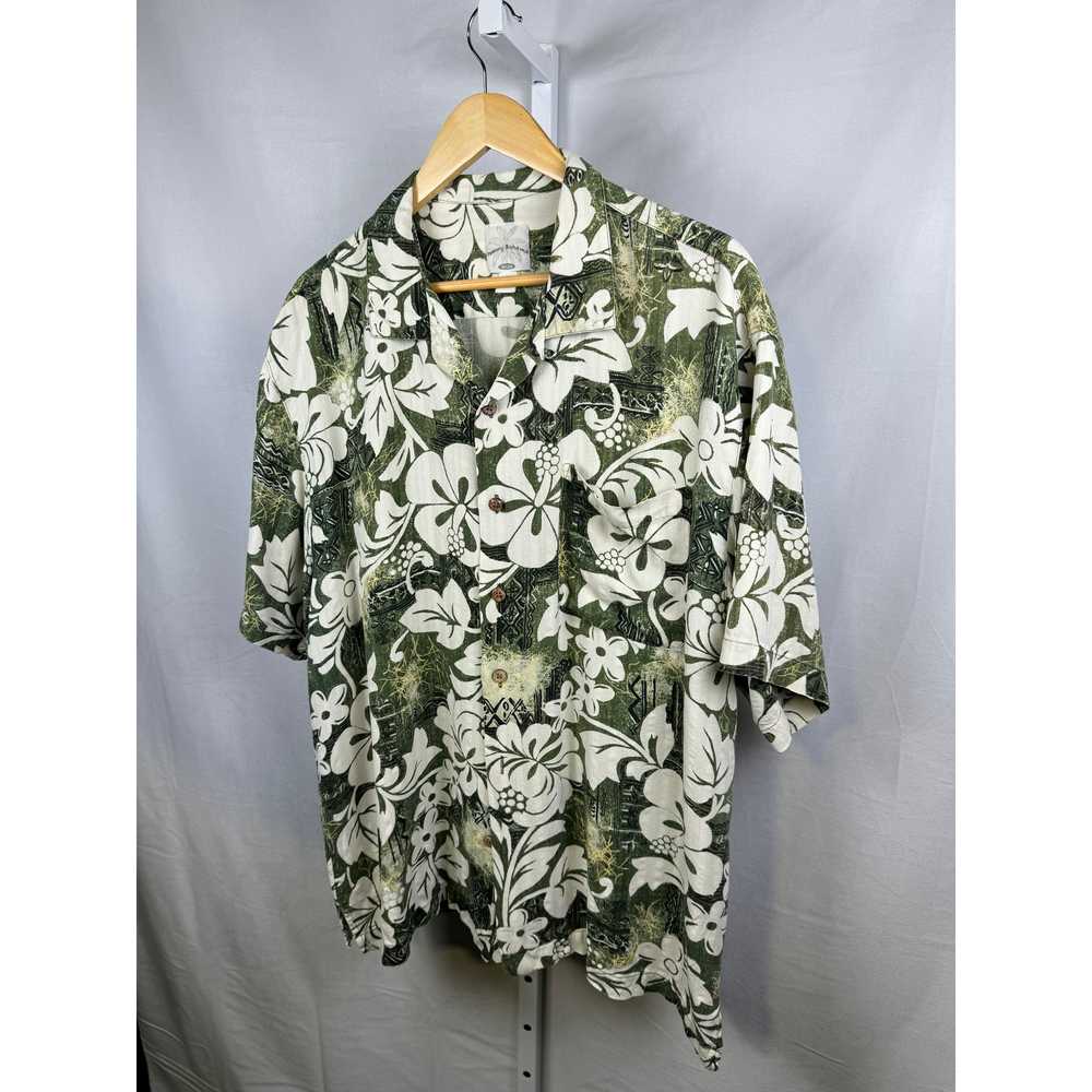 Tommy Bahama Vintage 100% Silk Short Sleeve Butto… - image 2