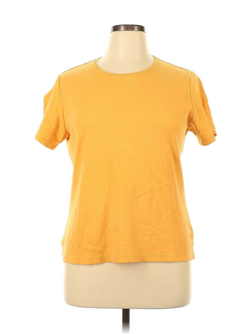 Coldwater Creek Women Yellow Short Sleeve T-Shirt… - image 1