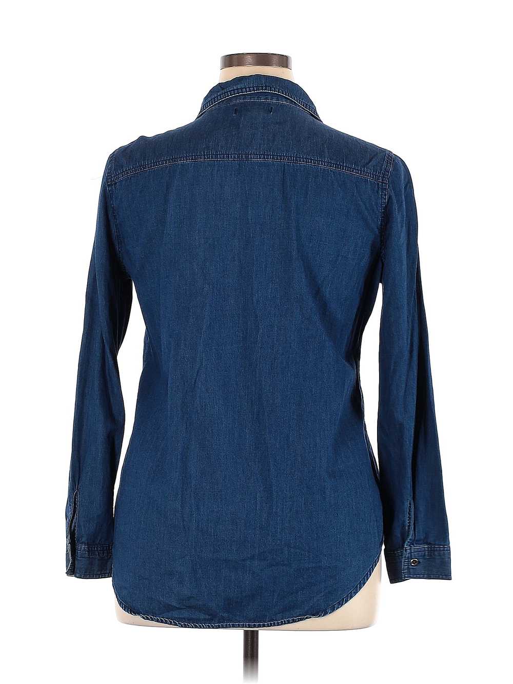 Old Navy Women Blue Long Sleeve Button-Down Shirt… - image 2
