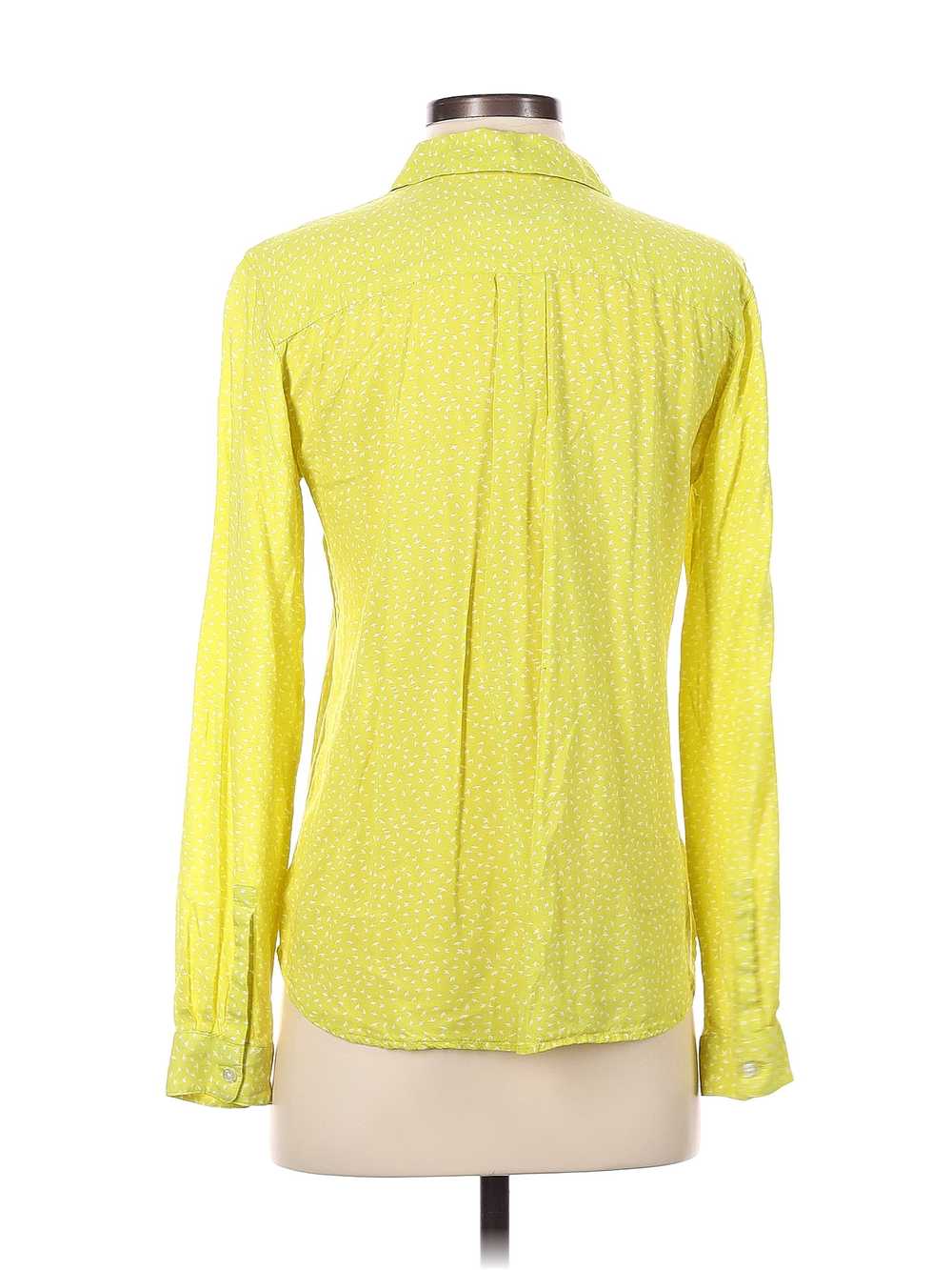 Ann Taylor LOFT Women Yellow Long Sleeve Button-D… - image 2